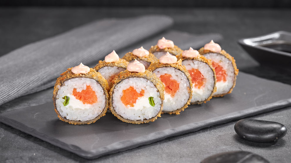 Блюдо Лосось фри темпура меню Суши Мастер Лосось фри темпура меню Суши Мастер