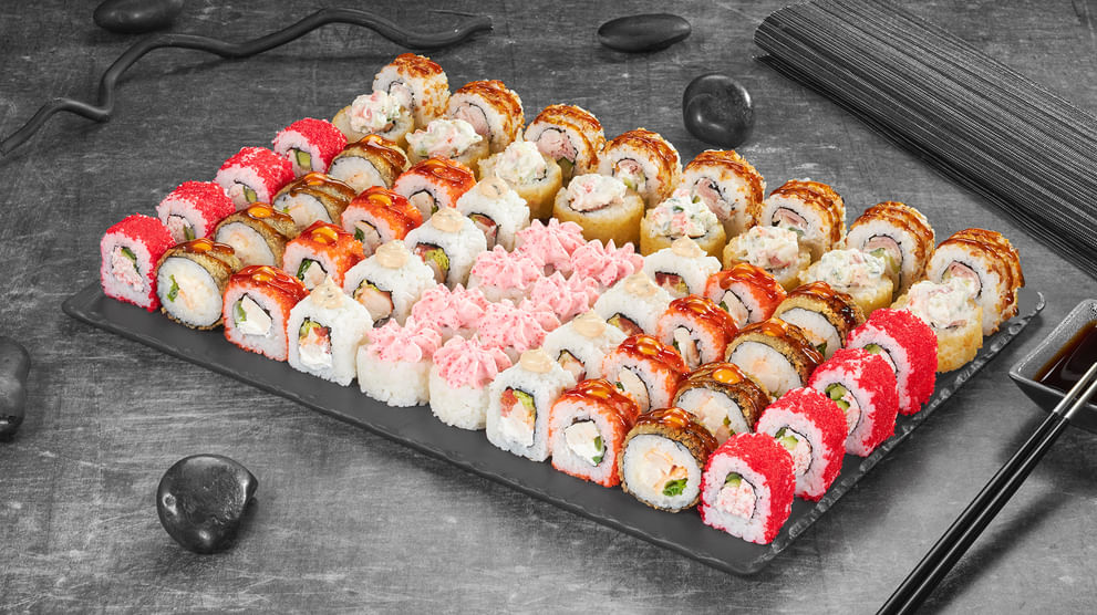 Блюдо Сет Городской меню Суши Мастер Сет Городской меню Суши Мастер