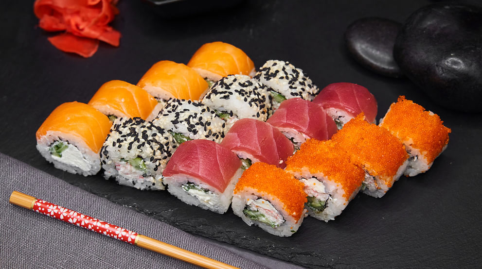 Блюдо Сет Кусама меню Суши Мастер Сет Кусама меню Суши Мастер