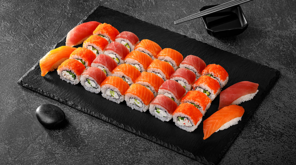 Блюдо Сет Асахи меню Суши Мастер Сет Асахи меню Суши Мастер