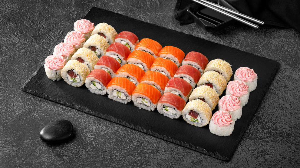 Блюдо Сет Кикухана меню Суши Мастер Сет Кикухана меню Суши Мастер